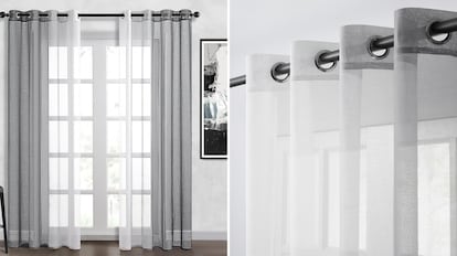 cortinas rebajadas para la casa disponibles en dos piezas separadas.