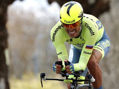 Contador, el domingo, en el prólogo de la París-Niza.