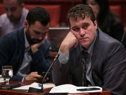 David Bonvehí, durante una Comisión en el "Parlament".