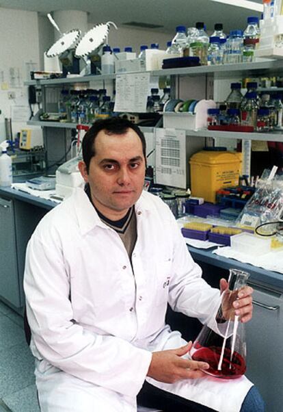 Miguel Ángel del Pozo, en su laboratorio.