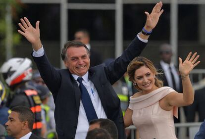 O presidente Jair Bolsonaro e a primeira-dama, Michelle.