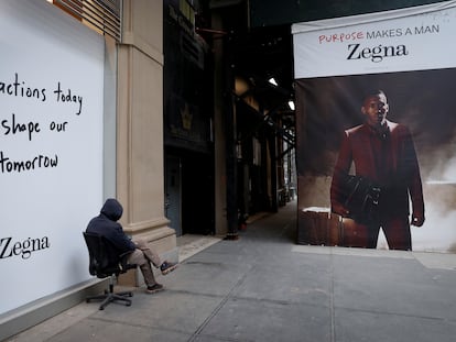 Un anuncio de Ermenegildo Zegna en Nueva York.