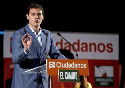 Albert Rivera, durante su intervención en Cádiz.