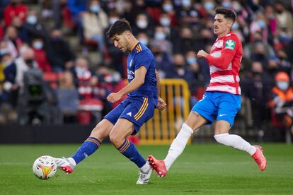 Marco Asensio, en la acción del 0-1.