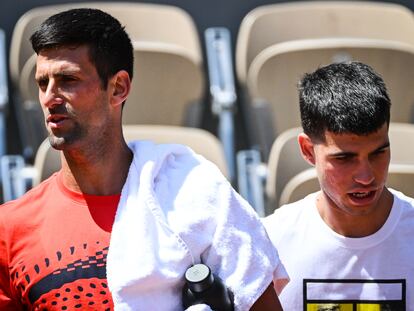 Djokovic, el viernes en la Philippe Chatrier de París.