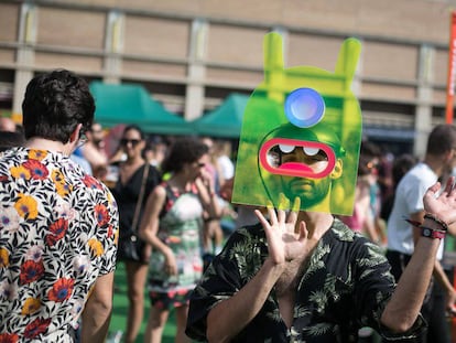 Un asistente al Sónar 2018.