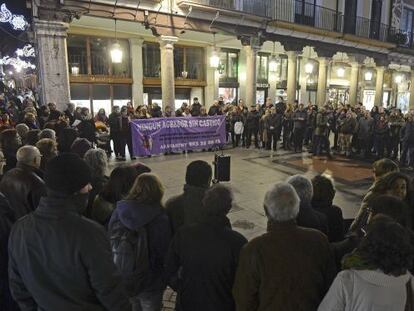 Concentraci&oacute;n en Valladolid contra la violencia de g&eacute;nero, en 2014. 