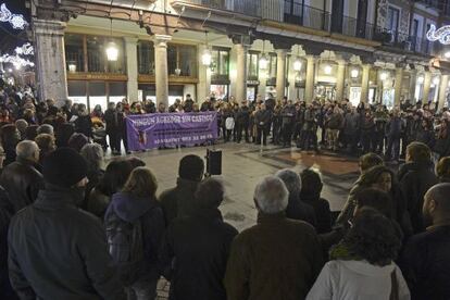 Concentraci&oacute;n en Valladolid contra la violencia de g&eacute;nero, en 2014. 