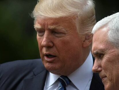 El presidente de EE UU, Donald Trump, y el vicepresidente, Mike Pence.