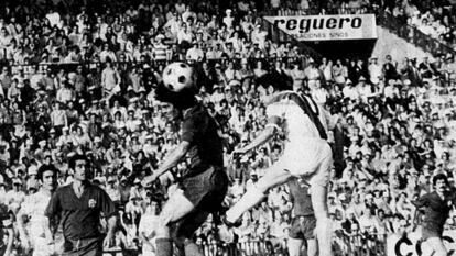 Felines anota el gol que da el ascenso al Rayo en 1977.