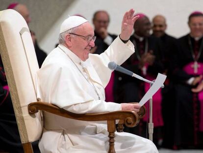 El Papa Francisco, durante la audiencia general de este miércoles.