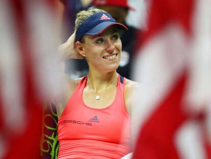 Kerber, durante la ceremonia final en Nueva York.