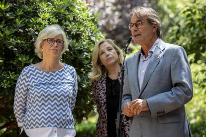 Artur Mas este viernes con Irene Rigau y Joana Ortega. 