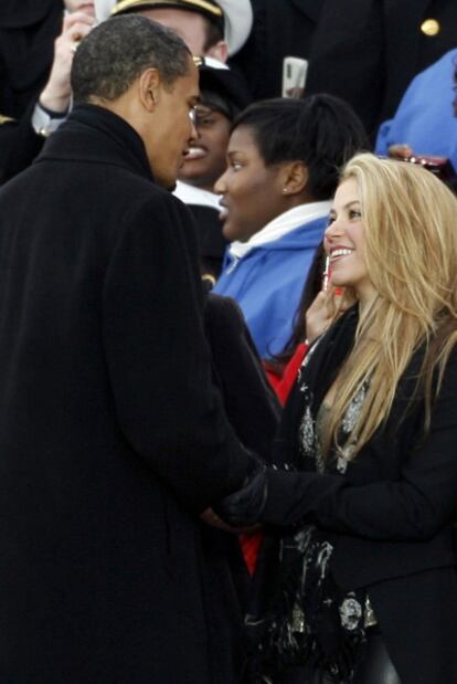 Shakira, en la toma de posesión del presidente Obama en 2009.