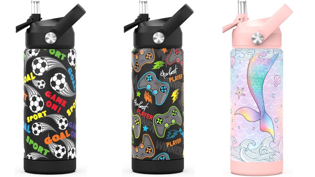 Botellas de acero inoxidable para niños.