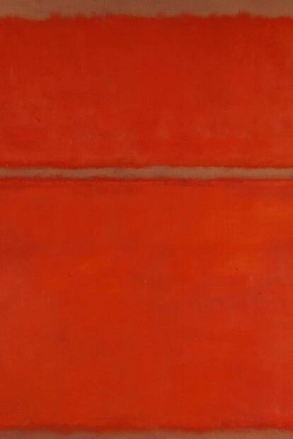 'Untitled', l a obra, de 1961 es una pintura monumental en rojo, un color que se convertirá en seña de identidad del maestro de expresionismo abstracto