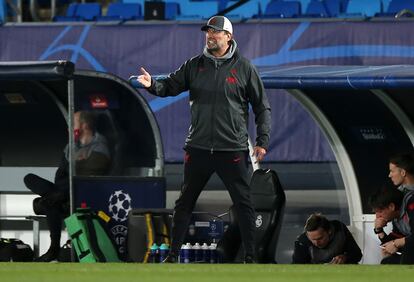 Jurgen Klopp, durante el partido de este martes entre el real Madrid y el Liverpool