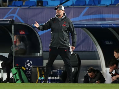 Jurgen Klopp, durante el partido de este martes entre el real Madrid y el Liverpool