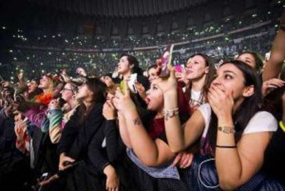 Seguidores del cantante en un concierto de este año en Roma.