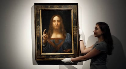 'Salvator Mundi', atribuído a Leonardo da Vinci.