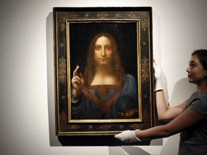 'Salvator Mundi', atribuído a Leonardo da Vinci.