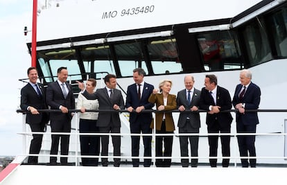 Foto de familia de los nueve países europeos participantes del North Sea Summit.