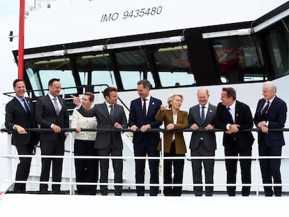 Foto de familia de los nueve países europeos participantes del North Sea Summit.