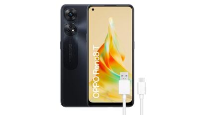 Vista frontal del 'smartphone' Oppo Reno8T.