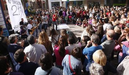 Protesta de m&uacute;sicos en Castell&oacute;n contra el IVA cultural.