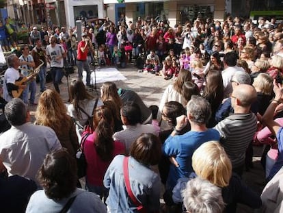 Protesta de m&uacute;sicos en Castell&oacute;n contra el IVA cultural.