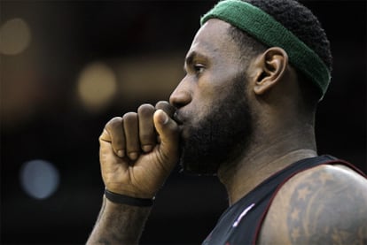 LeBron, durante un partido contra los Nets.