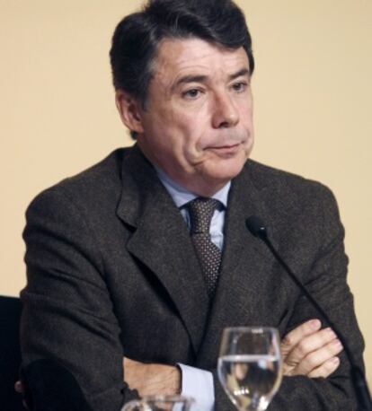 Ignacio González, durante una rueda de prensa.