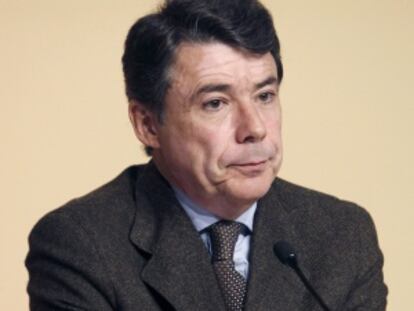 Ignacio González, durante una rueda de prensa.