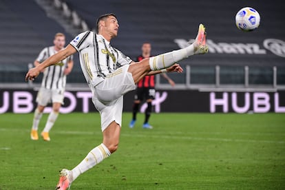 Cristiano Ronaldo, el domingo ante el Milan.