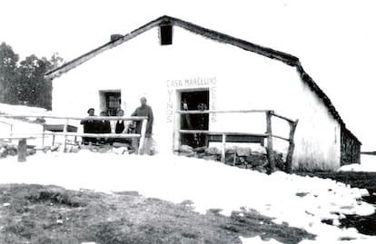 La entrada de la Venta Marcelino, en los años cuarenta. 