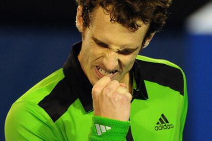 Andy Murray celebra su clasificación para la final.