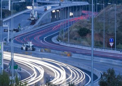 Obras en la autopista del Vall&egrave;s.