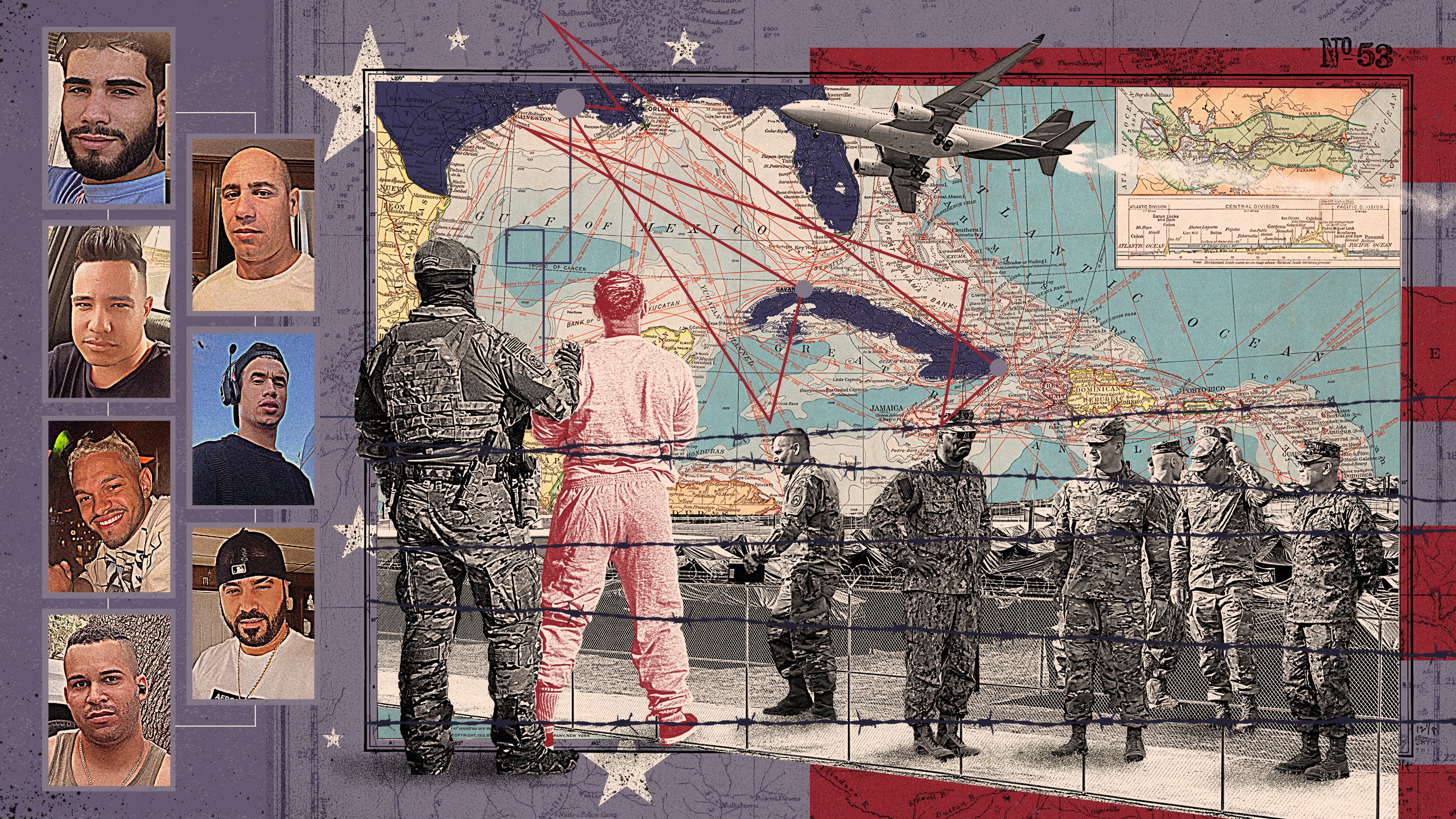 Cubanos deportados a la base militar de Guantánamo