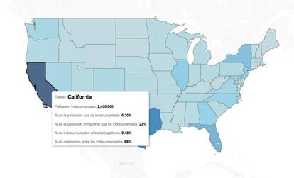 <a href="http://elpais.com/elpais/2016/08/31/media/1472656949_291408.html">Consulta las cifras</a> de la población indocumentada en cada Estado.