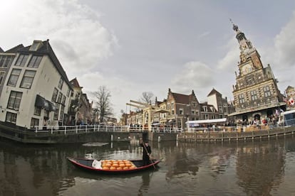 Os canais de Alkmaar, na Holanda.