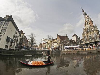 Os canais de Alkmaar, na Holanda.