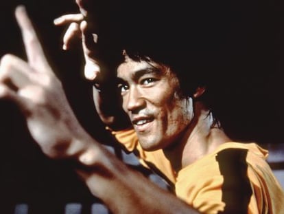 Bruce Lee durante el rodaje de la pel&iacute;cula &#039;El juego de la muerte&#039;, en 1978.