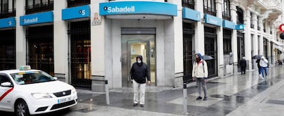 Una sucursal de Banco Sabadell, en Madrid.