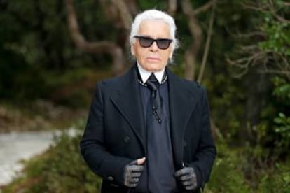 El diseñador Karl Lagerfeld.