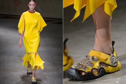 Así son las crocs de Christopher Kane para el próximo verano.