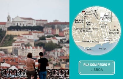 The St Peter of Alcántara viewpoint in Lisbon.