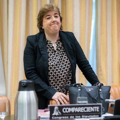 La presidenta interina del Consejo de Administración de la Corporación RTVE, Concepción Cascajosa, llega a la Comisión Mixta de Control Parlamentario de la Corporación RTVE y sus Sociedades, en el Congreso de los Diputados, a 12 de septiembre de 2024, en Madrid (España).
La presidenta interina del Consejo de Administración de la Corporación RTVE, Concepción Cascajosa, durante su comparecencia en la Comisión Mixta de Control Parlamentario de la Corporación RTVE y sus Sociedades, en el Congreso de los Diputados, a 12 de septiembre de 2024, en Madrid (España). Durante la comparecencia, ha informado sobre la crisis institucional para informar de la crisis provocada en la Corporación RTVE.
12 SEPTIEMBRE 2024;RTVE;CORPORACION;RTVE
Diego Radamés / Europa Press
12/09/2024