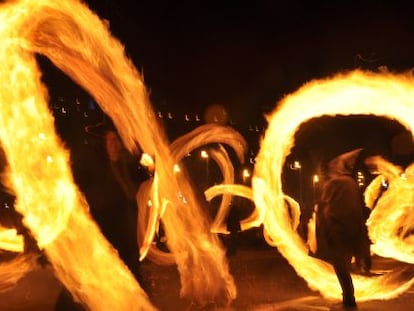 La llamada 'cremada de Falles' de Sant Joan, que tuvo lugar el pasado año en Andorra la Vella.