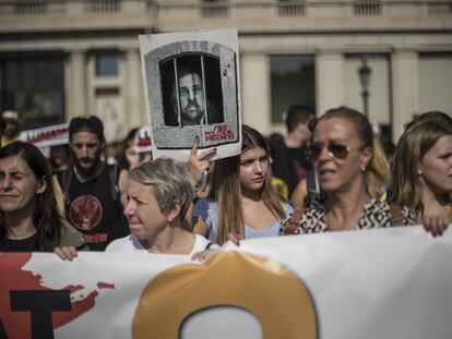 Protesta por la sentencia del 'procés', el pasado 14 de octubre, en Barcelona.