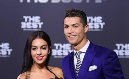 Georgina Rodríguez y Cristiano Ronaldo en los premios FIFA The Best Football Awards, en enero de 2017.